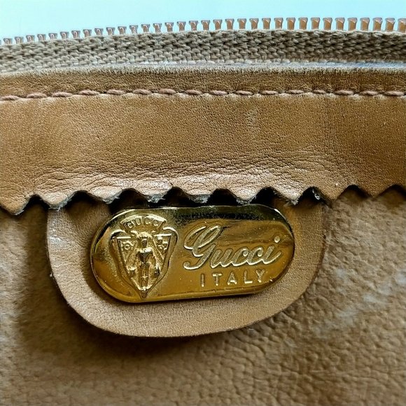 Vintage Gucci Shoulder Bag Brown PVC - Picture 7 of 9